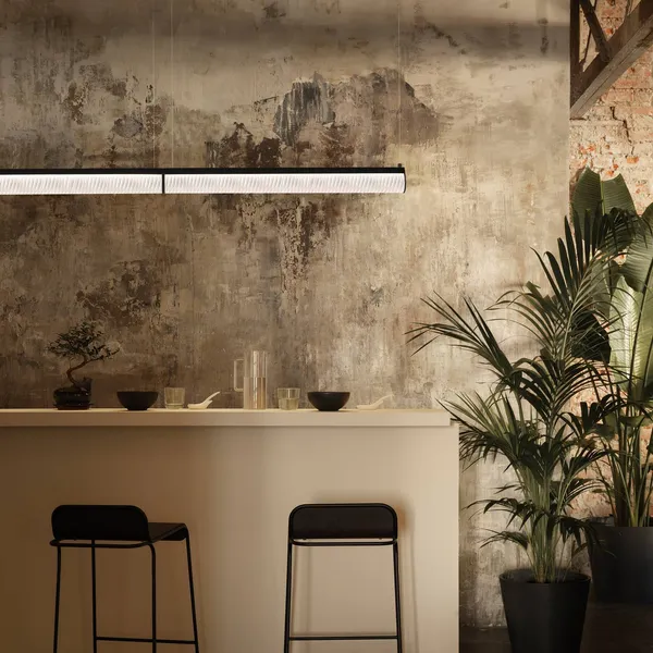 Slamp Lámpara LED colgante Modula Doble, cristal, negro