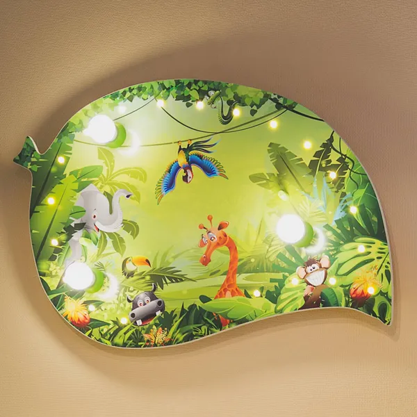 Elobra Aplique infantil Jungla con efectos luz LED