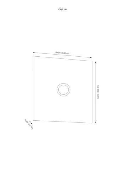 CMD Placa para timbre Grande de acero inoxidable