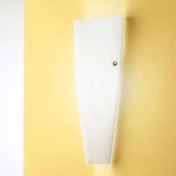 Fabas Luce Lámpara de pared de vidrio DÉDALO blanca