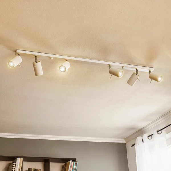 SOLLUX LIGHTING Downlight redondo, blanco, 6 luces lineales