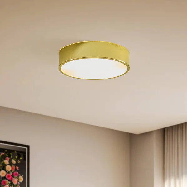 Lamkur Plafón Kimban de metal, Ø 36 cm, dorado