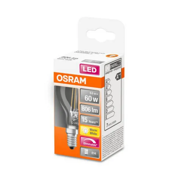 OSRAM bombilla a gota LED E14 5.9W Superstar 827