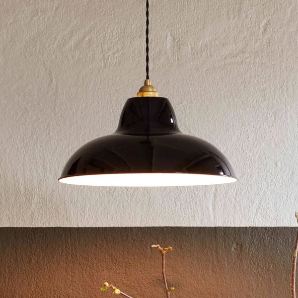 Lámpara colgante Anglepoise Original 1227 Brass Midi Wide, negra