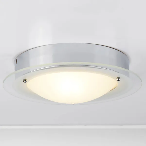 Searchlight JUNA lámpara de techo para baño, borde de vidrio