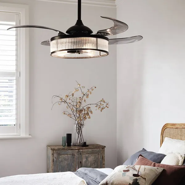 Beacon Lighting Faro luz ventilador de techo Fanaway Corbelle negro silencioso