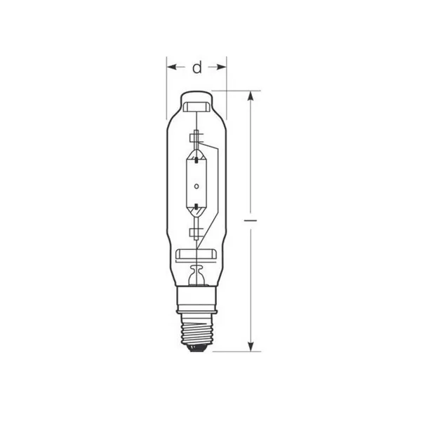 RADIUM Bombilla de haluros metálicos E40 1950W HRI-T N transparente