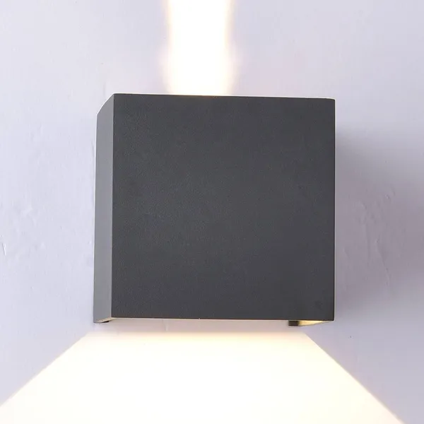 Mantra Iluminación Aplique LED para exterior Davos angular, encendido/apagado, gris oscuro