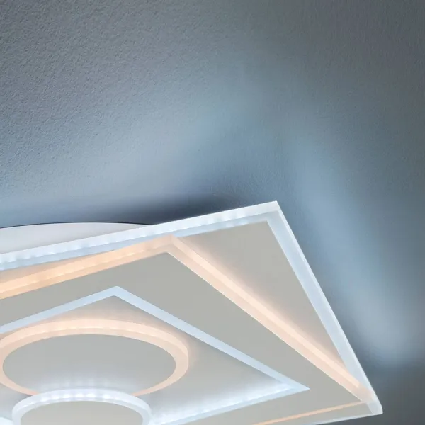 FISCHER & HONSEL Plafón LED Ratio, atenuable, 2 círculos