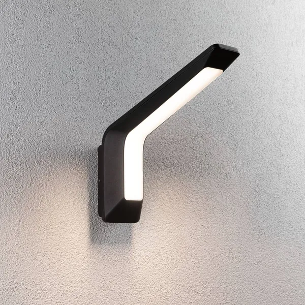 Paulmann Aplique de exterior LED Merano, sensor, antracita