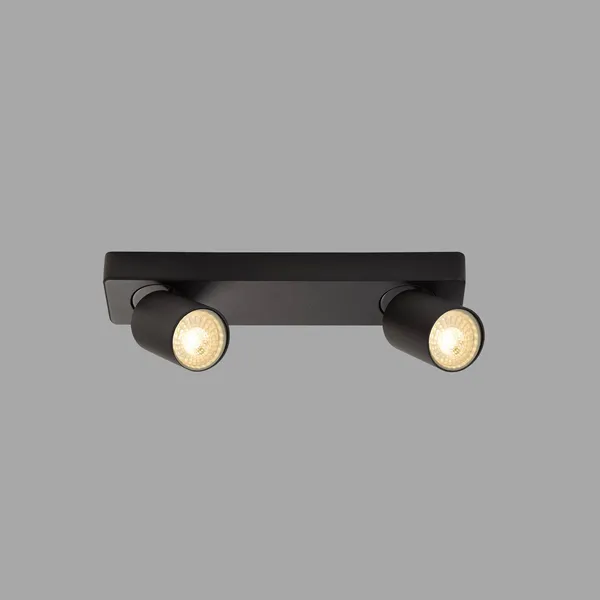 Searchlight Foco de techo Spotlight, negro, 2 luces, aluminio, GU10