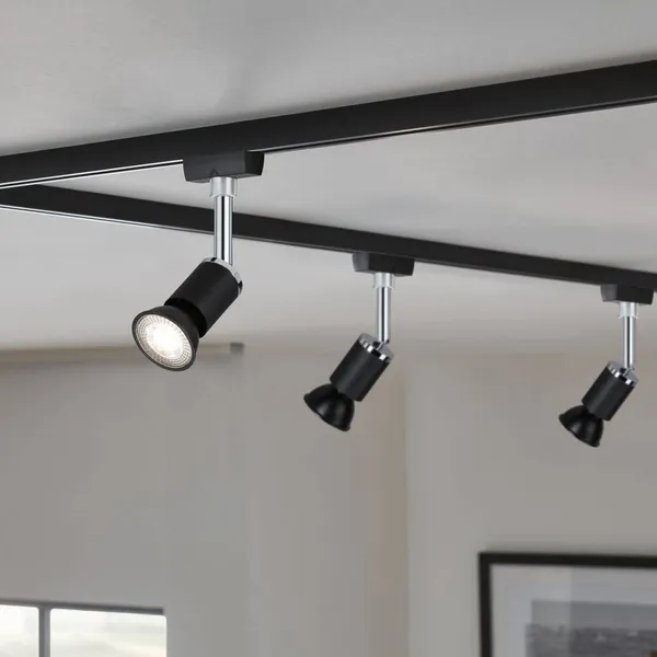 Paulmann bombilla reflectora LED 4.000 K negra GU10 8 W atenuable 36º