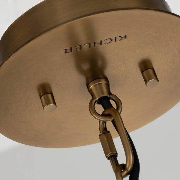 Quintiesse Lámpara colgante Linara, negro/latón, 1 luz