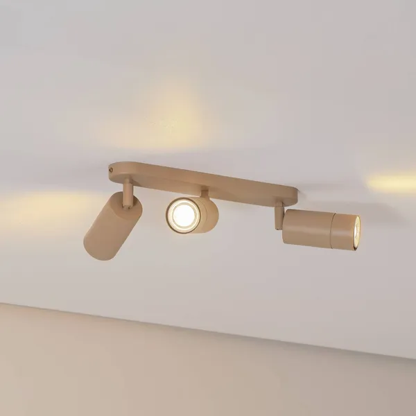Luminex Downlight Link, beige, longitud 33 cm, 3 luces.