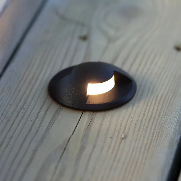 Markslöjd Luz de peldaño de jardín 24 LED Luz de peldaño negra 0.8W