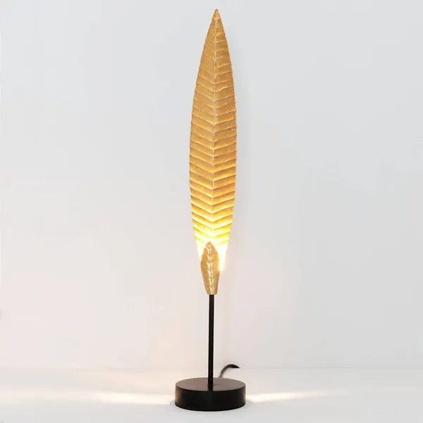 Holländer Lámpara de mesa Penna dorada, altura 51 cm