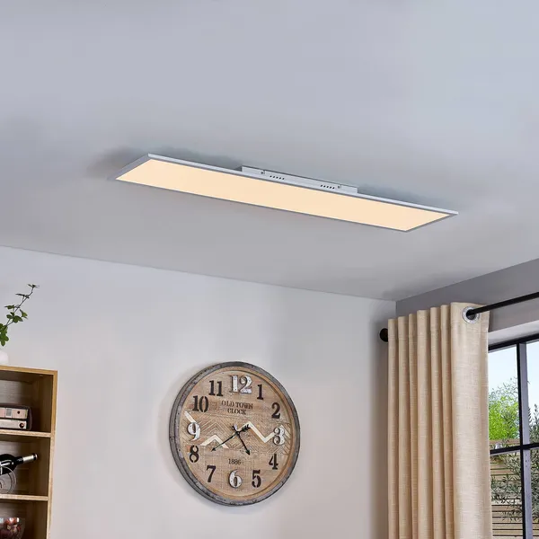 Lindby panel LED Lamin, blanco, 120 cm, CCT, atenuable, control remoto