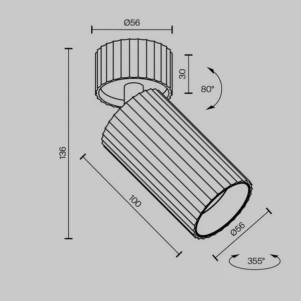 Downlight Calipso de Maytoni, negro, orientable, GU10