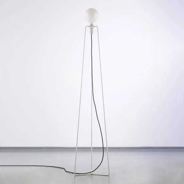GRUPA Model M3 lámpara pie LED blanco, cable negro