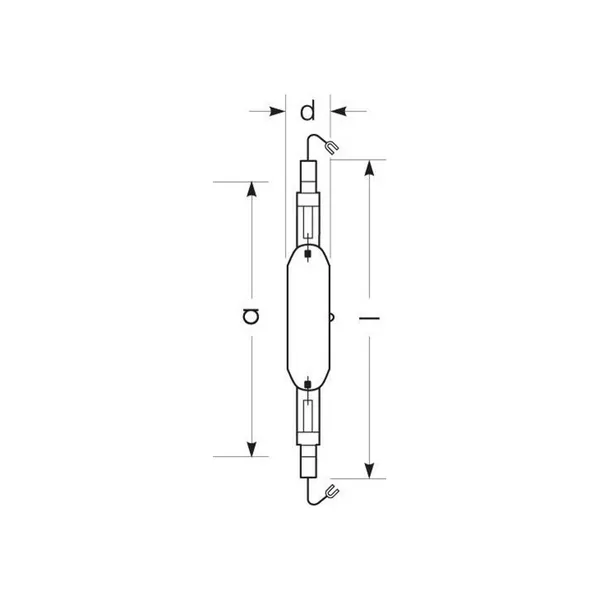 RADIUM Bombilla de haluros metálicos K12s 2150W HRI-TS N/L transparente