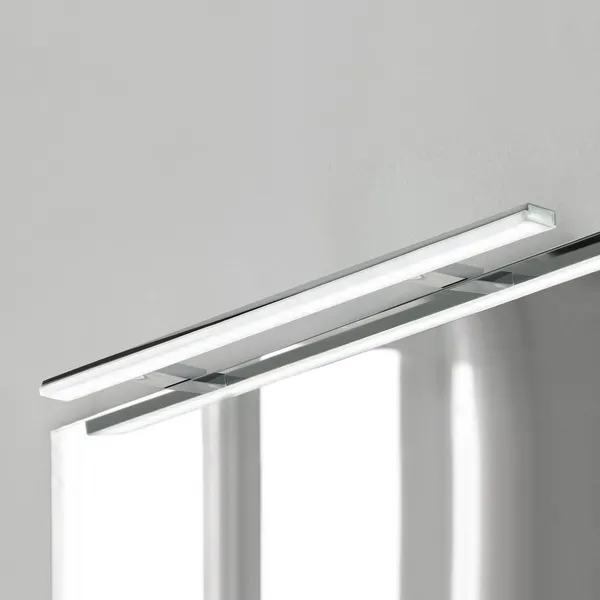 Ebir Lámpara de espejo LED Pandora, cromo, ancho 80,8 cm