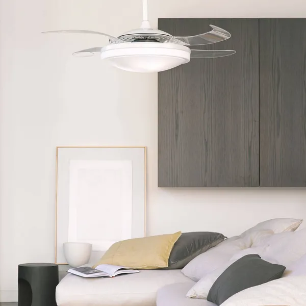 Beacon Lighting Faro LED ventilador de techo Fanaway Evo 1 blanco 121 cm silencioso