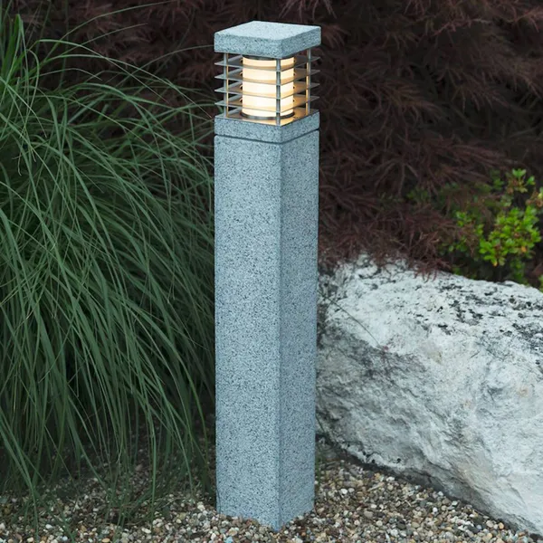 Heitronic Iluminación de senderos La Mer, granito auténtico