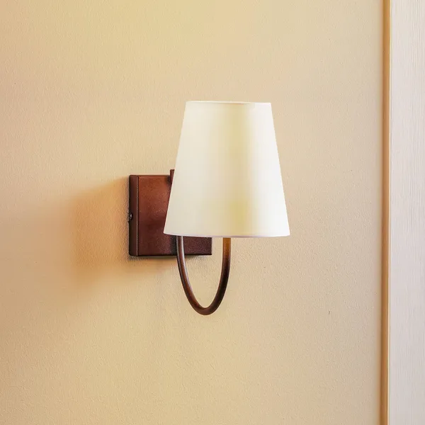 Lamkur Aplique de pared Paro con pantalla textil