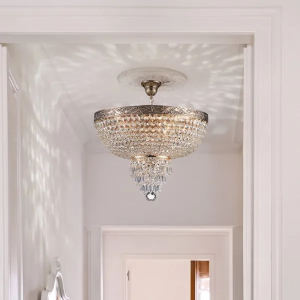 Maytoni Palace lámpara de araña, pantalla cristal