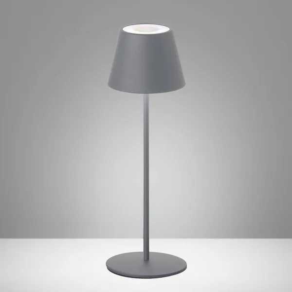 FH Lighting De mesa LED Cosenza batería RGBW gris arena