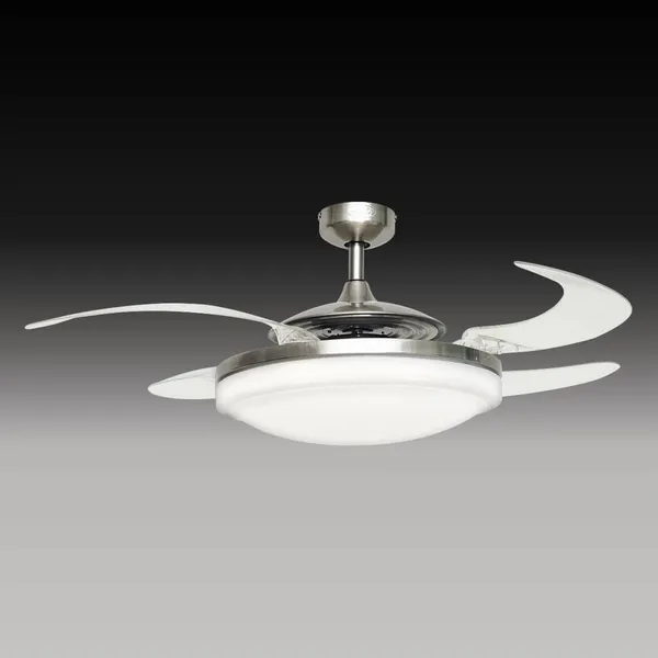 Beacon Lighting Ventilador con luz Fanaway Evo 2, cromo mate, silencioso