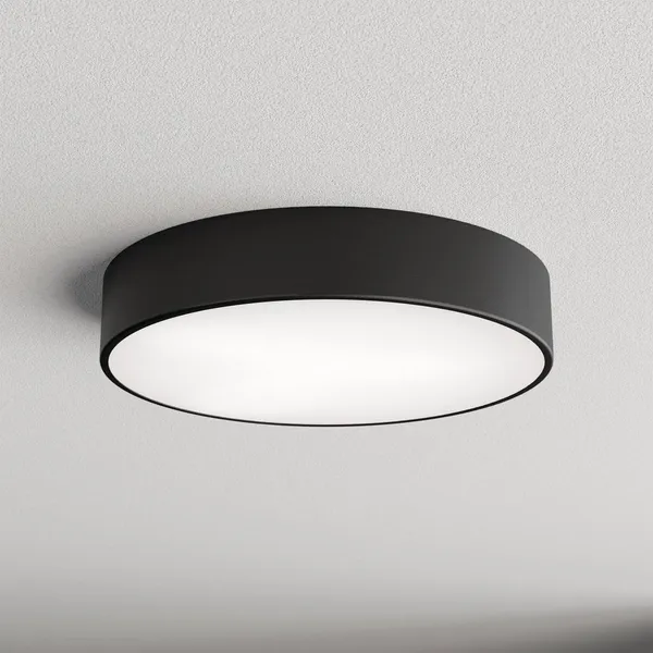 TEMAR LIGHTING Plafón Cleo 400, IP54, Ø 40 cm negro