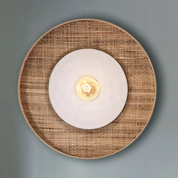 MARKET SET Portinatx Aplique de pared blanco, Ø50cm