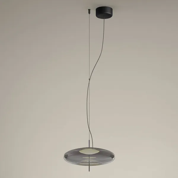 LEDS-C4 Plat colgante LED descentrada gris humo