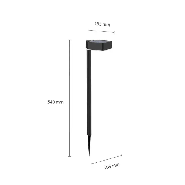 Philips LED lámpara con pica solar Vynce, cabeza 10,5 x 10,5 cm