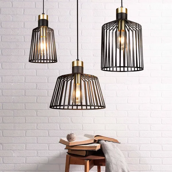 Searchlight Lámpara colgante Bird de metal, Ø 22 cm