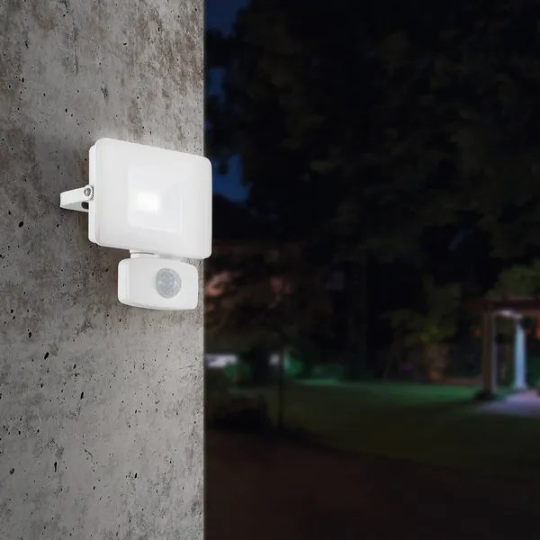 EGLO Foco de exterior LED Faedo 3, sensor, blanco, 10W