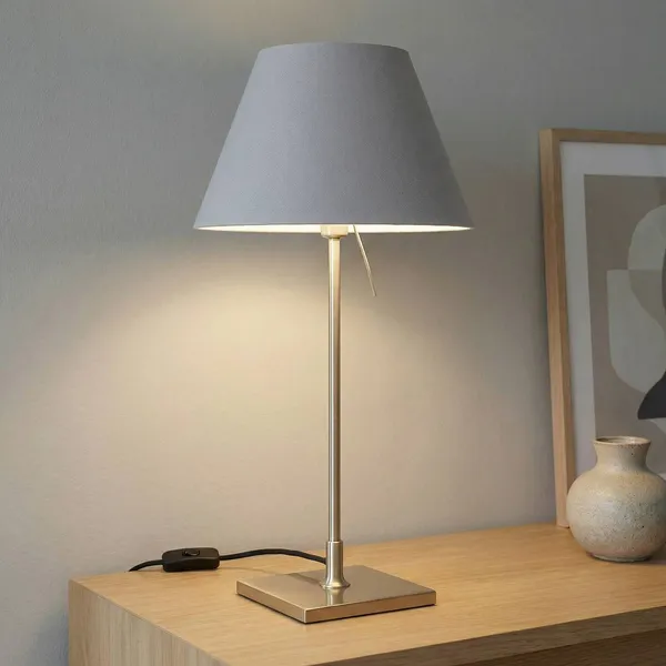 Luceplan Costanzina lámpara de mesa aluminio, blanco niebla