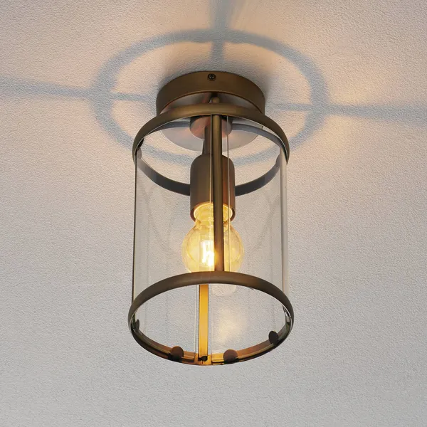 Steinhauer Plafón Pimpinela, bronce, metal, cristal