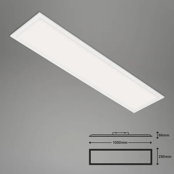 Briloner Lámpara de techo LED Piatto S atenuable CCT blanco 100x25cm