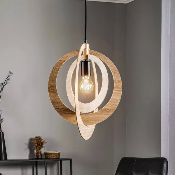 SIGMA Lámpara colgante Glam con pantalla circular