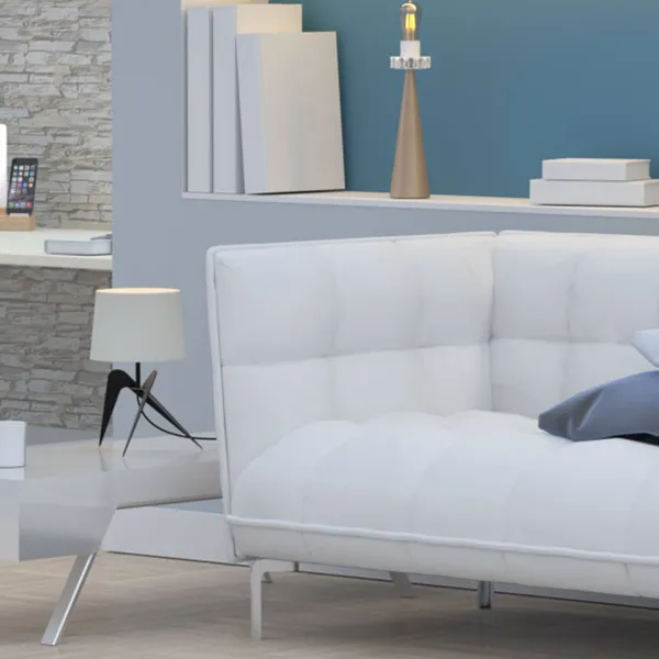 Aluminor Lámpara de mesa Lola con pantalla de tela, en blanco y negro