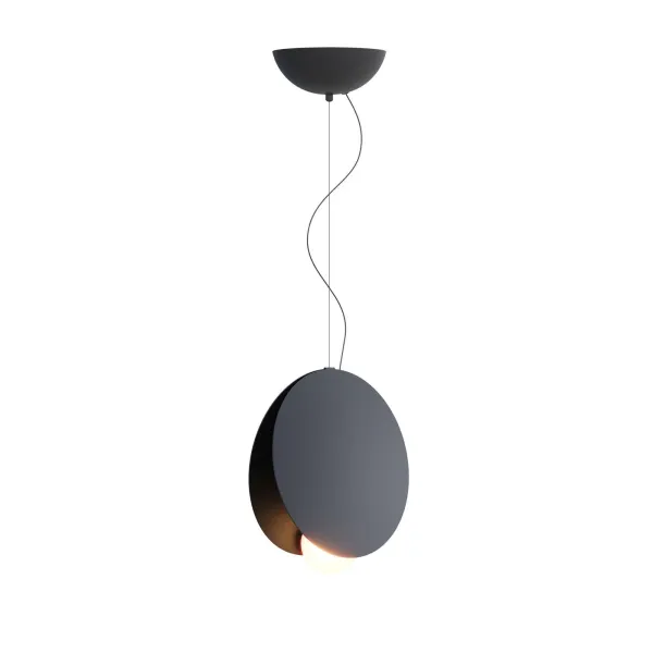 Colgante Fabbian Akoya, antracita, Ø30cm, 3000K, atenuable 1-10V