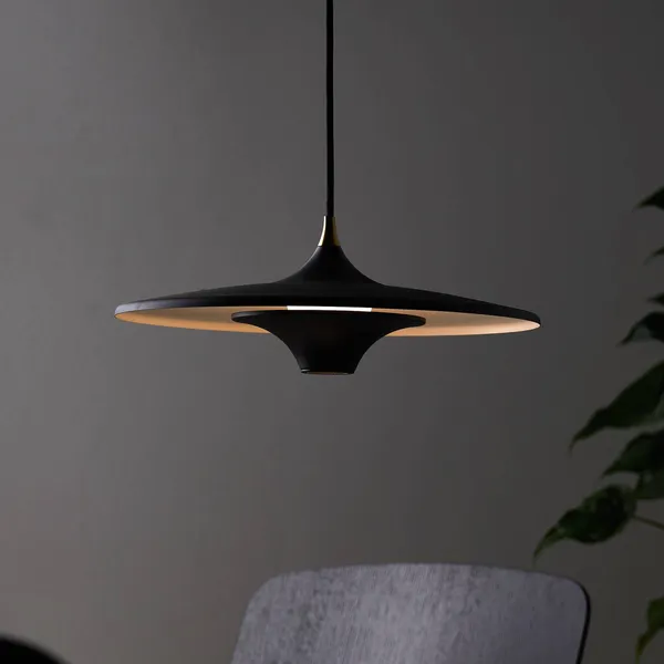 Lámpara colgante LED LOOM DESIGN Moja, Ø 35 cm, negro