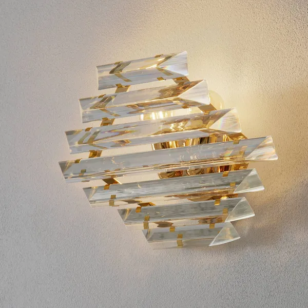 Novaresi Aplique de cristal Losanghe dorado