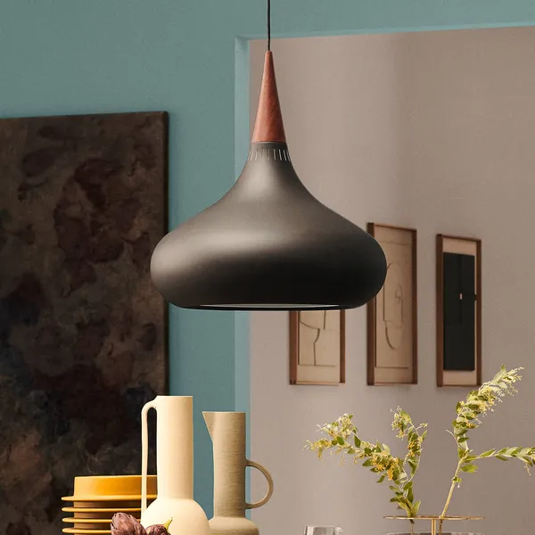 FRITZ HANSEN Orient P1 Lámpara colgante negro/rosa Ø 22,5