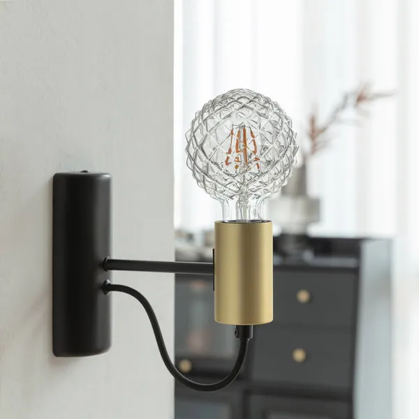 Lucande Bombilla LED E27 de 3,8 W, G95 918, acabado ahumado, juego de 5 unidades