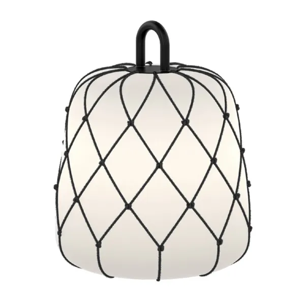 Wever & Ducré Lighting WEVER & DUCRÉ pantalla Costa 2.0, negro, cuerda, Ø 28 cm