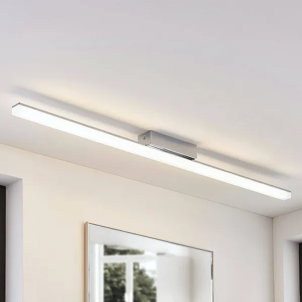Lindby Lámpara de techo LED para baño Levke, 116 cm, atenuable, IP44