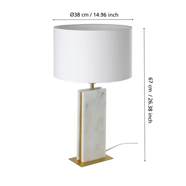 Lámpara de mesa EGLO Stars of Light Belesar, textil, blanca, E27